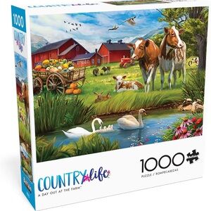 Buffalo Games Country Life Day at The Farm - 1000 Piece Jigsaw puzzle